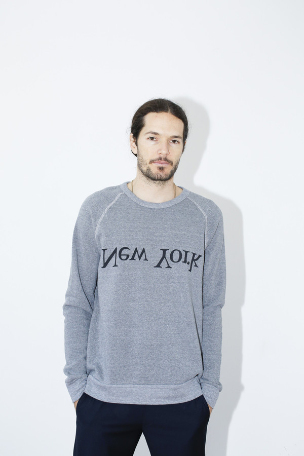 Unisex Assembly Grey NY Logo Sweatshirt Unisex Assembly Grey NY Logo Sweatshirt