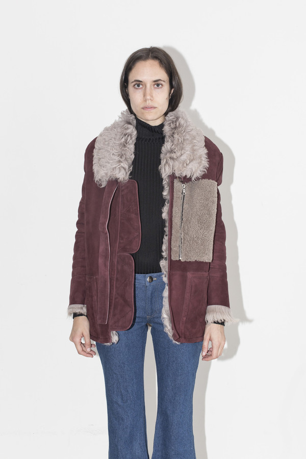 Sandy Liang Dyed Ines Shearling Sandy Liang Dyed Ines Shearling