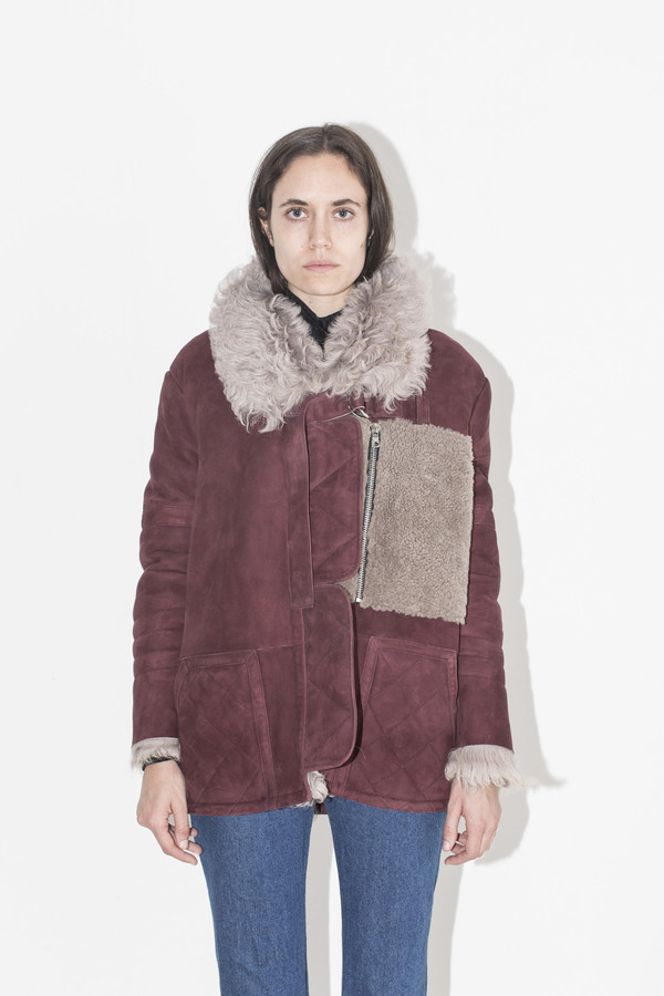 Sandy Liang Dyed Ines Shearling Sandy Liang Dyed Ines Shearling
