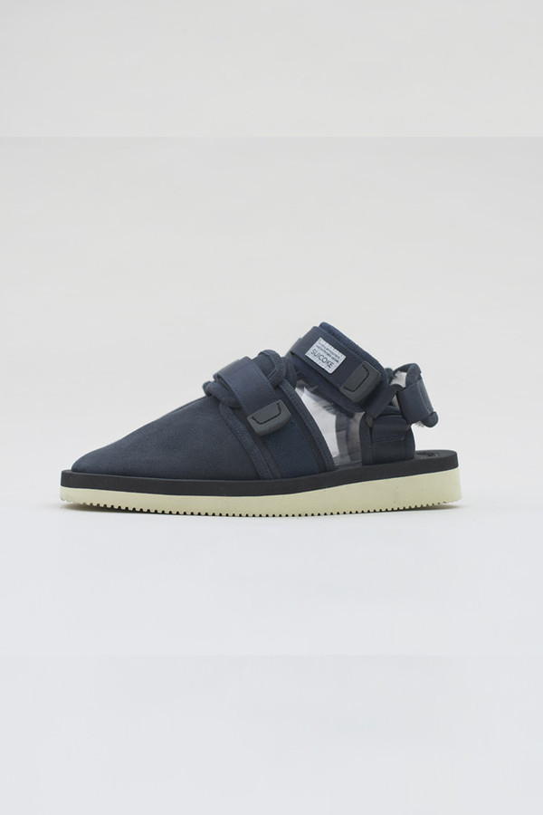 Men's Suicoke Navy Shearling Sandal Men's Suicoke Navy Shearling Sandal