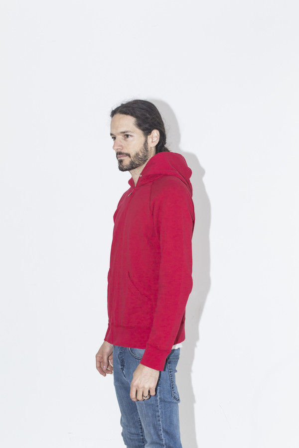 Men's Velva Sheen Red Zip Sweatshirt Men's Velva Sheen Red Zip Sweatshirt