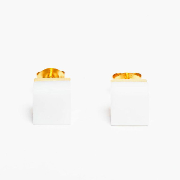 Ming Yu Wang White Agate Cubic Earring Ming Yu Wang White Agate Cubic Earring
