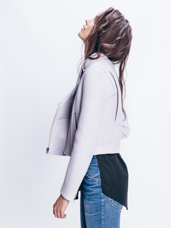 Loeffler Randall Lavander Foam Leather Moto Loeffler Randall Lavander Foam Leather Moto