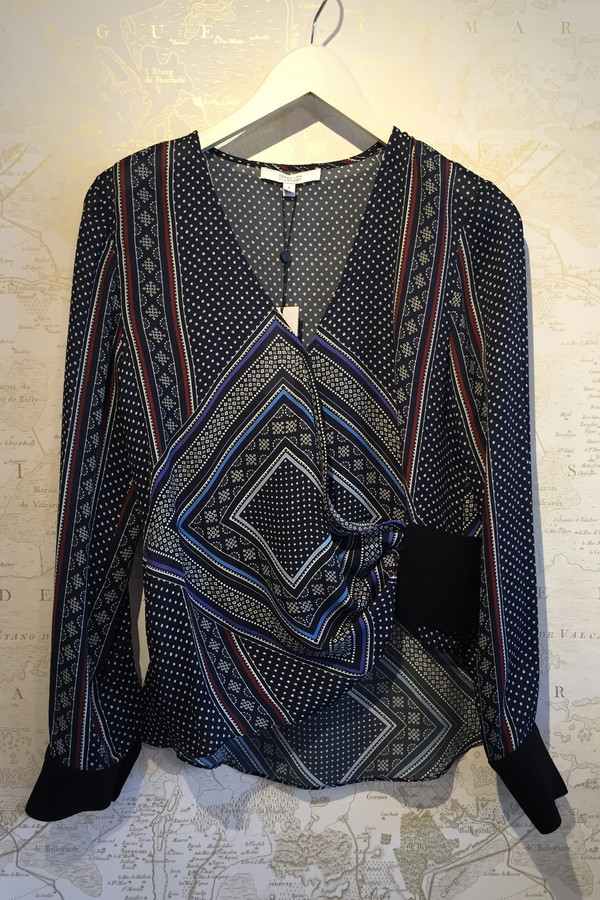 Derek Lam 10 Crosby Wrap Front Blouse Derek Lam 10 Crosby Wrap Front Blouse