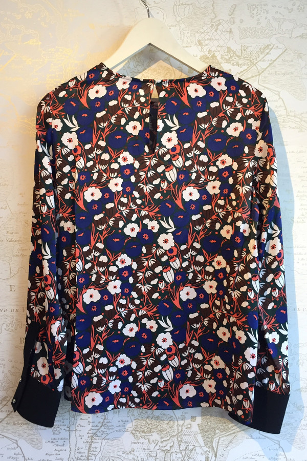 Derek Lam 10 Crosby Floral Printed Blouse Derek Lam 10 Crosby Floral Printed Blouse