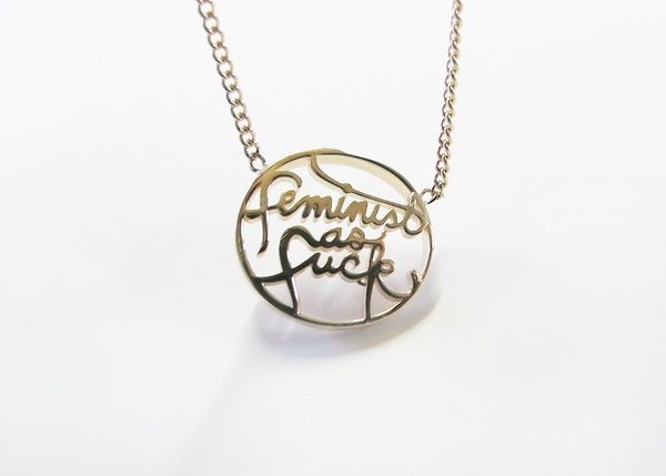 Leah Ball FEMINIST AS F*CK NECKLACE Leah Ball FEMINIST AS F*CK NECKLACE