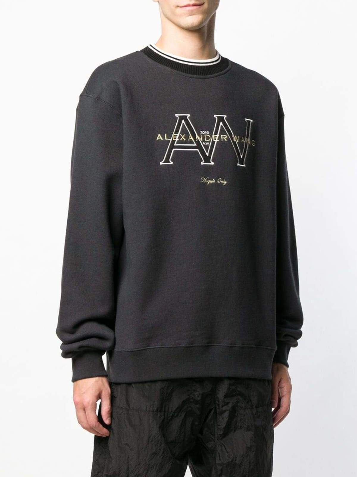 alexander wang monogram crew sweat