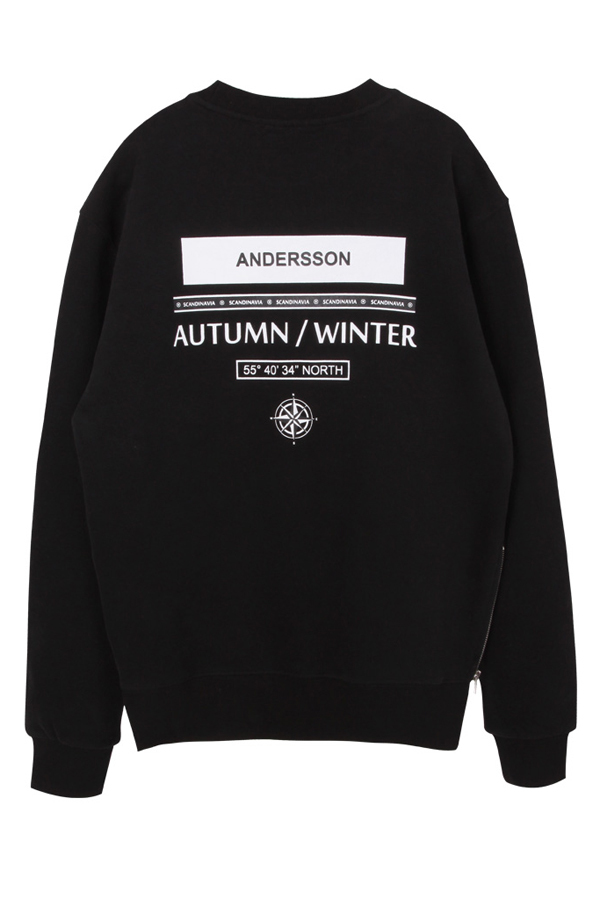ANDERSSON BELL Unisex City Coordinates Sweatshirt- Black ANDERSSON BELL Unisex City Coordinates Sweatshirt- Black