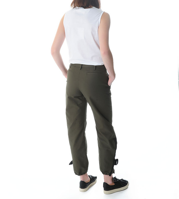 Ports 1961 Retro Green Wide Trousers with Zip Ports 1961 Retro Green Wide Trousers with Zip