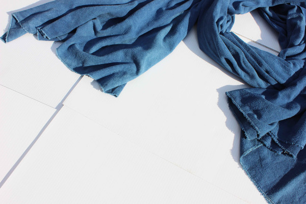 Miranda Bennett Indigo Raw Silk Textile Miranda Bennett Indigo Raw Silk Textile