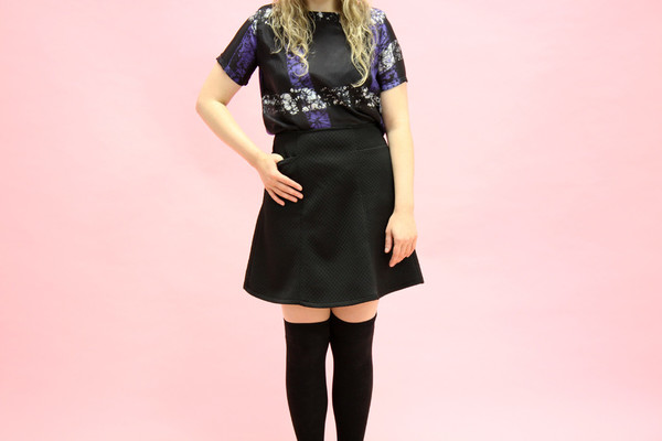 Sara Duke Black A-line Skirt Sara Duke Black A-line Skirt