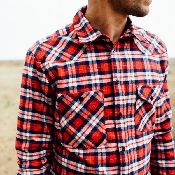 Men's Topo Flannel Plaid Work Shirt Men's Topo Flannel Plaid Work Shirt