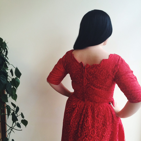 Steel Magnolias Vintage Red Lace Dress Steel Magnolias Vintage Red Lace Dress