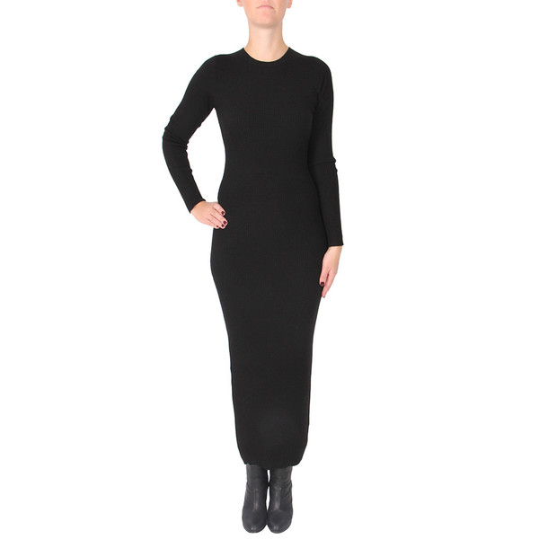 ADRELLANA EVIAN STRETCH WOOL-BLEND RIB DRESS ADRELLANA EVIAN STRETCH WOOL-BLEND RIB DRESS