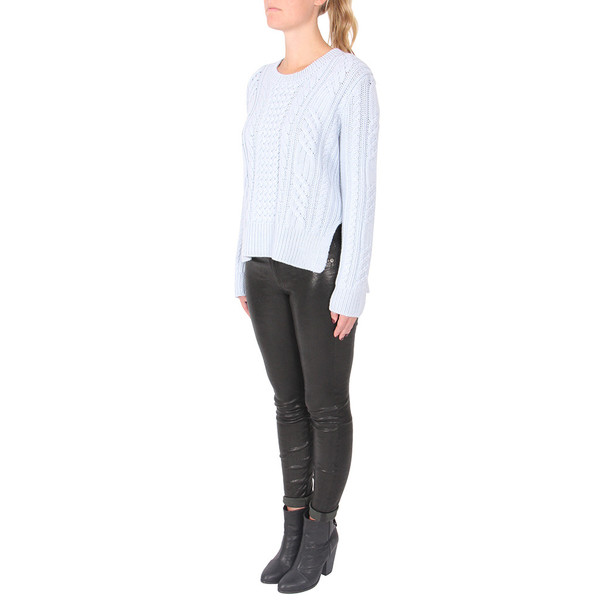 10 Crosby by Derek Lam Cable Knit Crew Neck Sweater 10 Crosby by Derek Lam Cable Knit Crew Neck Sweater