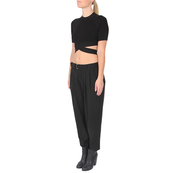 T By Alexander Wang Criss Cross Short Sleeve Top T By Alexander Wang Criss Cross Short Sleeve Top
