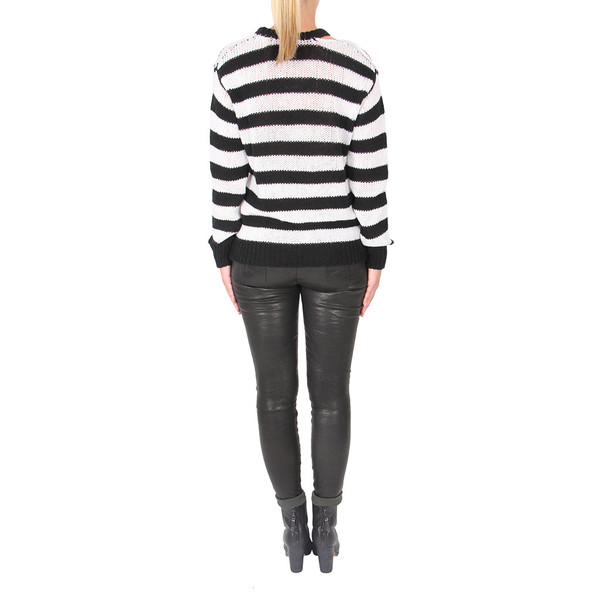 R13 Distressed Striped Cashmere Sweater R13 Distressed Striped Cashmere Sweater