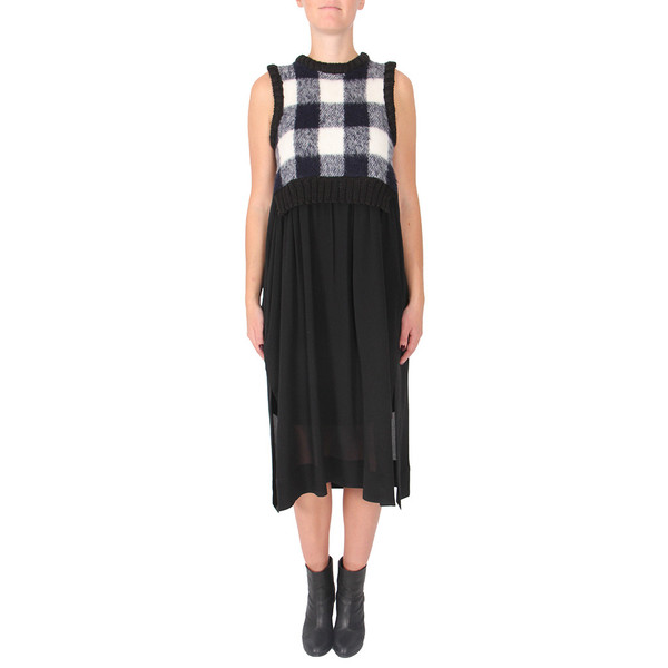 Sea Gingham and Silk Dress Sea Gingham and Silk Dress