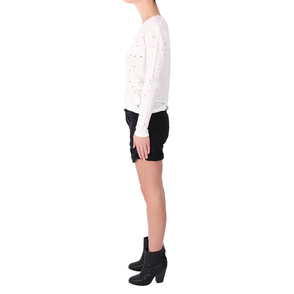 IRO Marvina Long Sleeve Holey Tee IRO Marvina Long Sleeve Holey Tee