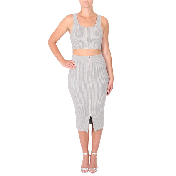 T By Alexander Wang Ribbed Midi Pencil Skirt T By Alexander Wang Ribbed Midi Pencil Skirt