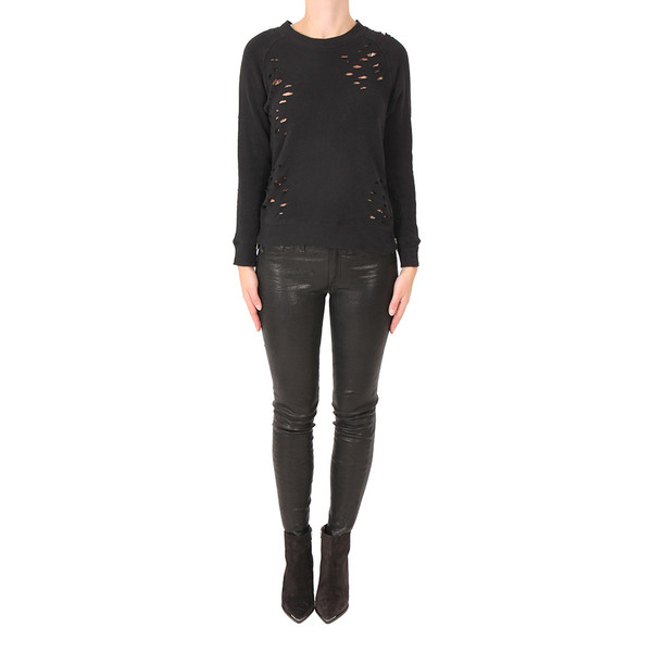 R13 Shredded Side Zip Sweater R13 Shredded Side Zip Sweater