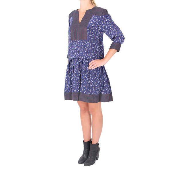 Sea Silk + Stripe Combo Dress Sea Silk + Stripe Combo Dress
