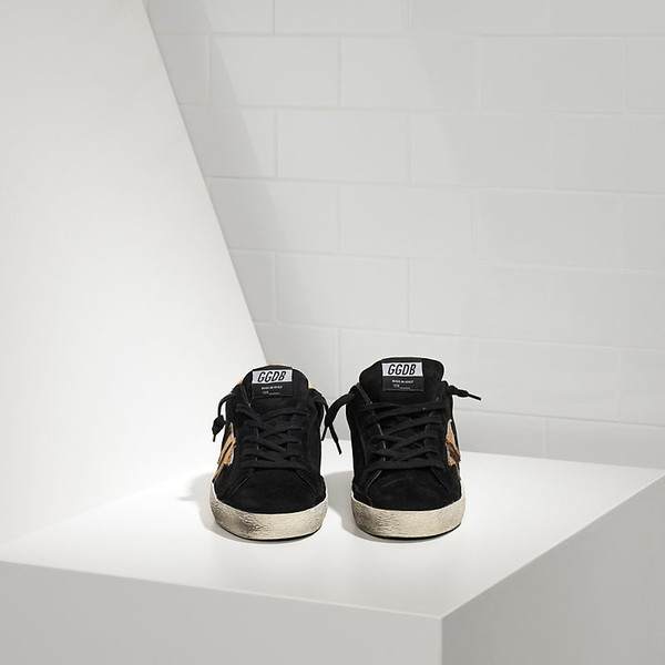 Golden Goose Superstar in Nubuck Leather and Pony-Skin Star Golden Goose Superstar in Nubuck Leather and Pony-Skin Star