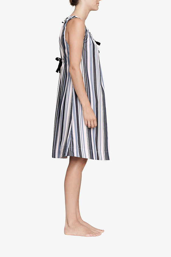 The Sleep Shirt Sleeveless Nightie Blue and Pink Stripe The Sleep Shirt Sleeveless Nightie Blue and Pink Stripe