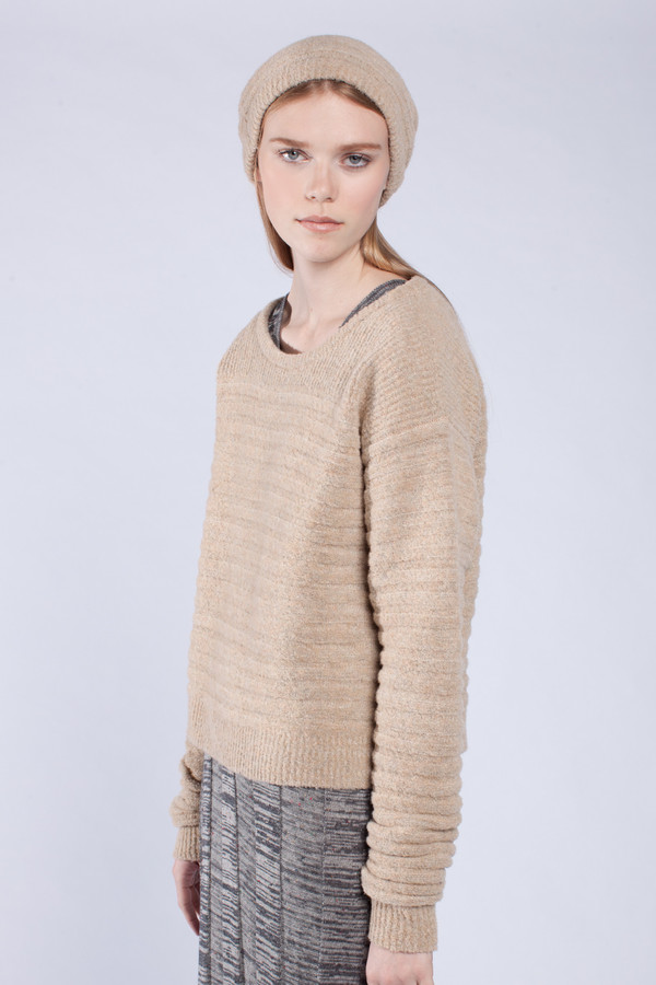 Micaela Greg Nude Sandstone Pullover Micaela Greg Nude Sandstone Pullover