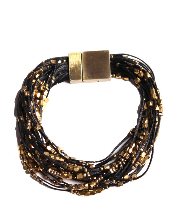 Serefina Glistening Strands Magnetic Cuff Black Serefina Glistening Strands Magnetic Cuff Black