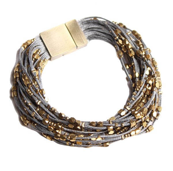 Serefina Glistening Strands Magnetic Cuff Slate Serefina Glistening Strands Magnetic Cuff Slate