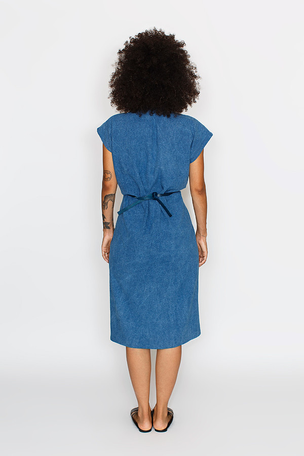 Black Friday Indigo Tempest Dress, Silk Noil Black Friday Indigo Tempest Dress, Silk Noil