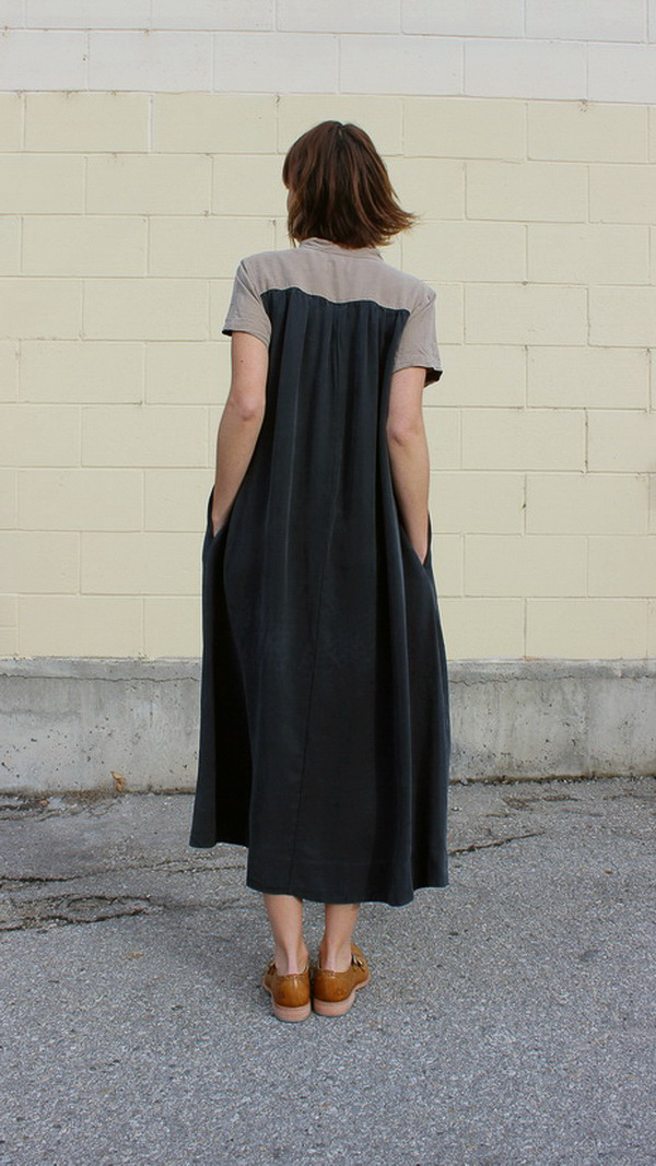 Sunja Link contrast yoke dress Sunja Link contrast yoke dress