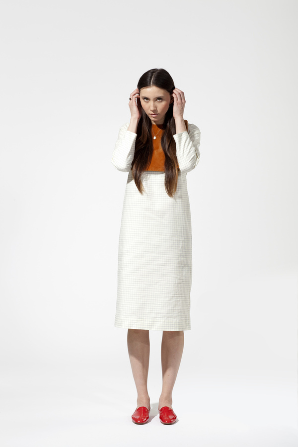 Carleen California Midi Dress - Windowpane Carleen California Midi Dress - Windowpane