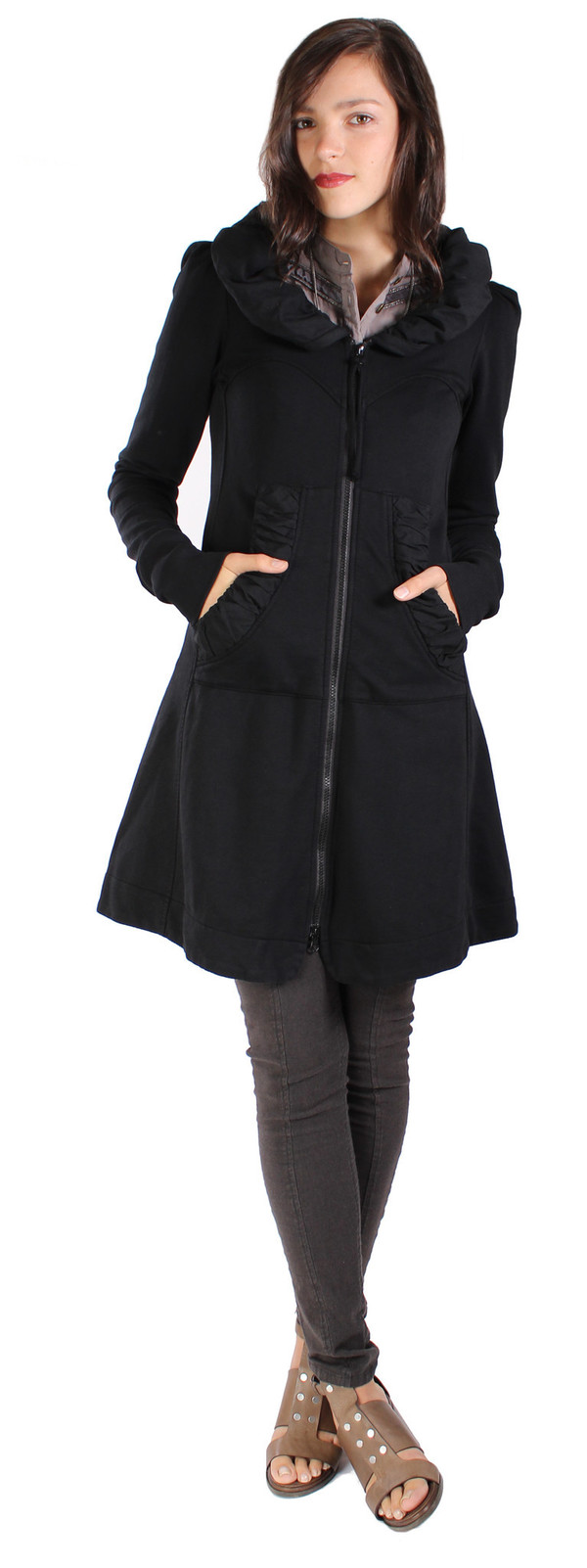 Prairie Underground Long Cloak Hoodie in Black Prairie Underground Long Cloak Hoodie in Black
