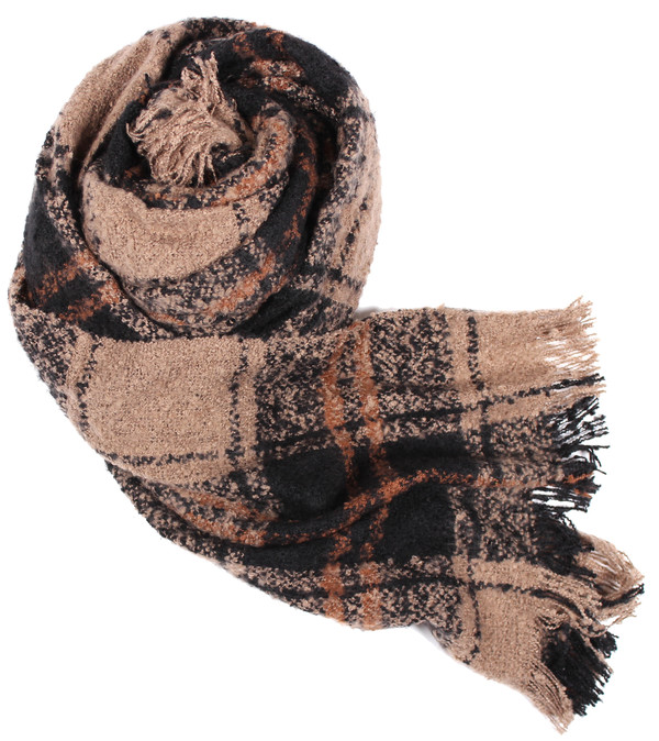 Michael Farrell Plaid Scarf in Brown Michael Farrell Plaid Scarf in Brown