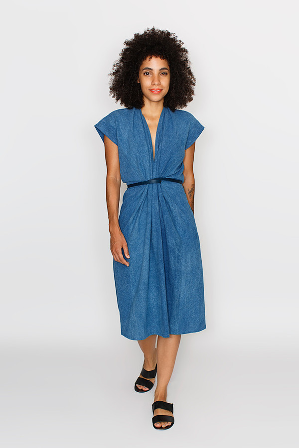Miranda Bennett Indigo Tempest Dress - Silk Noil Miranda Bennett Indigo Tempest Dress - Silk Noil