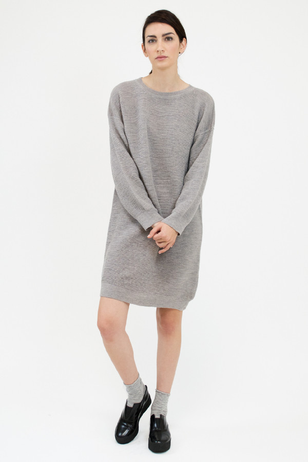 Micaela Greg Dove Grey Ripple Dress Micaela Greg Dove Grey Ripple Dress