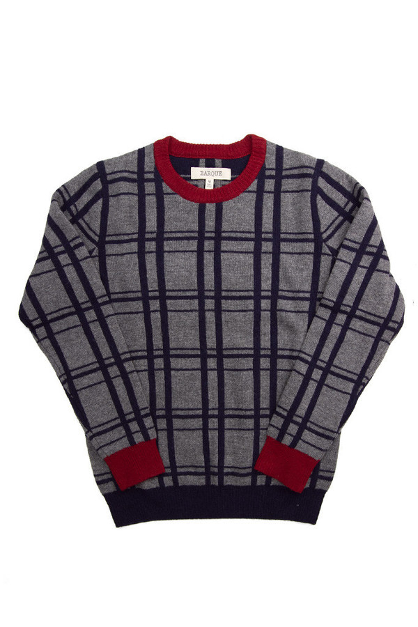 Men's Barque Contrast Check Sweater Men's Barque Contrast Check Sweater
