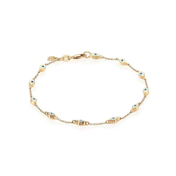 SYDNEY EVAN MULTI ENAMEL EVIL EYE BRACELET SYDNEY EVAN MULTI ENAMEL EVIL EYE BRACELET