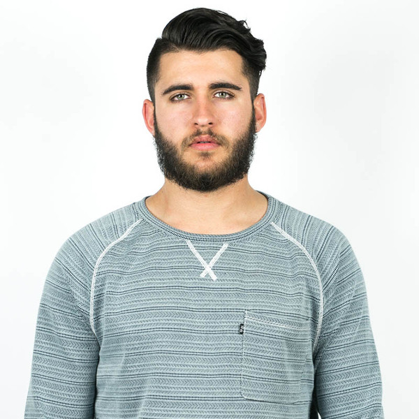 Men's Wolf & Man Mundo - Seagreen Raglan pull over Men's Wolf & Man Mundo - Seagreen Raglan pull over