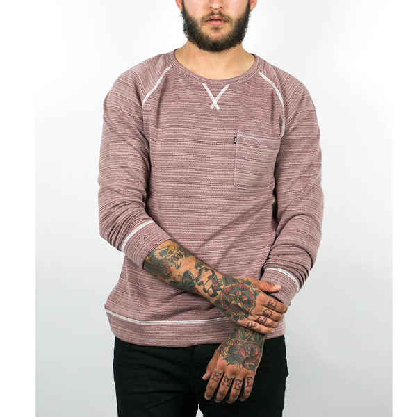 Men's Wolf & Man Mundo - Oxblood raglan pull over Men's Wolf & Man Mundo - Oxblood raglan pull over