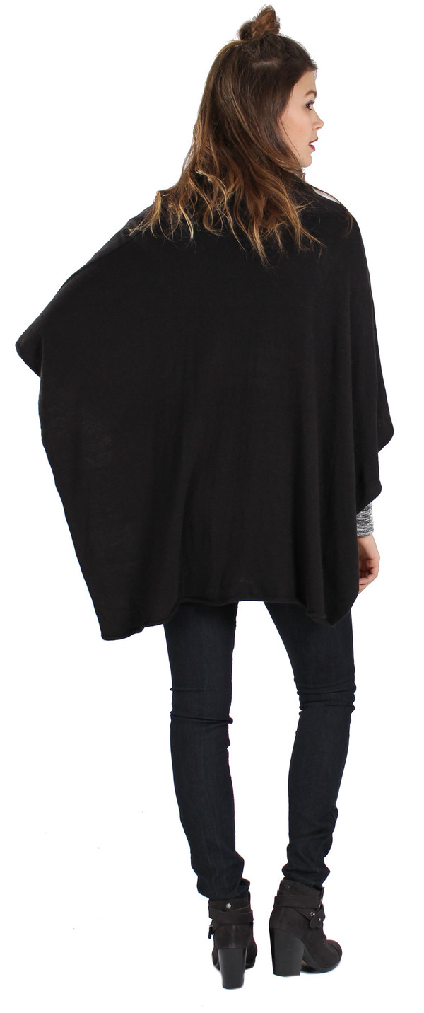Cowl Poncho in Black Cowl Poncho in Black
