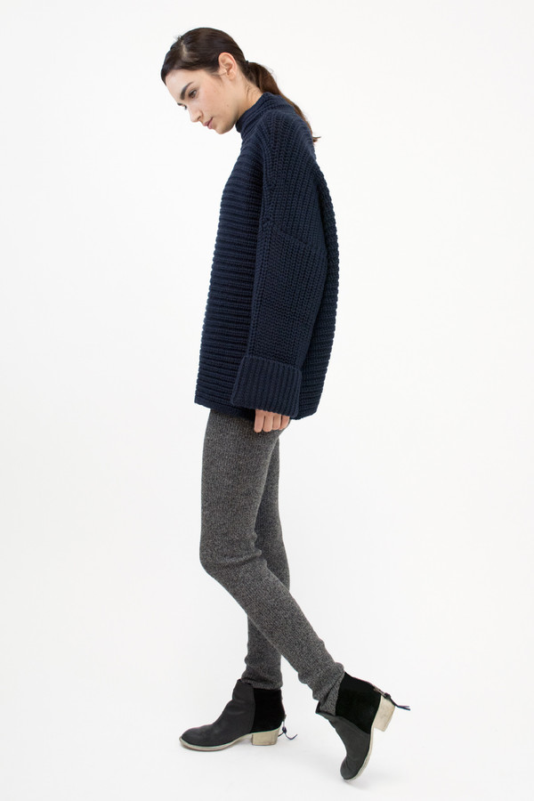 Micaela Greg Blue Black Parallel Sweater Micaela Greg Blue Black Parallel Sweater
