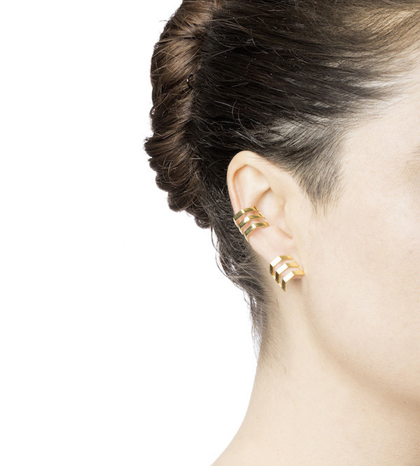 Maria Black Black Trinity Ear Cuff Maria Black Black Trinity Ear Cuff