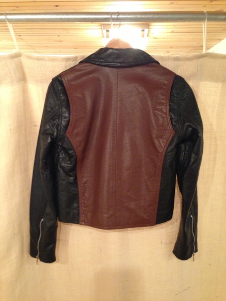 Wood Wood contrast panel biker jacket Wood Wood contrast panel biker jacket