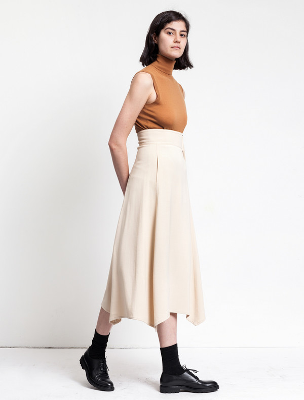 Lemaire Long High Waisted Skirt Butter Lemaire Long High Waisted Skirt Butter