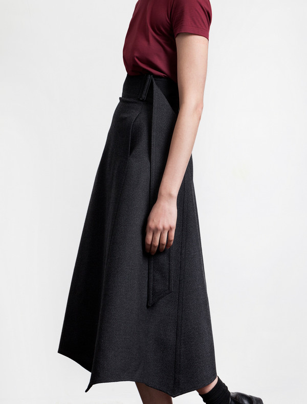 Butter Long High Waisted Skirt Slate Butter Long High Waisted Skirt Slate