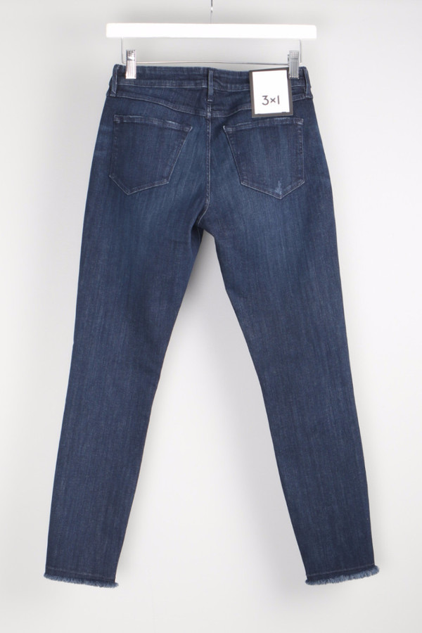 3x1 W2 Mid Rise Skinny Crop Fray 3x1 W2 Mid Rise Skinny Crop Fray