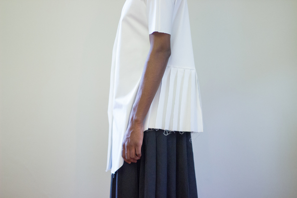 Alexa Stark Pleated Button Down Shirt Alexa Stark Pleated Button Down Shirt